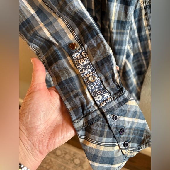 Packers & Pioneers Superieur Vintage Blue Plaid Shirt Dress/ Size Medium - Picture 5 of 8